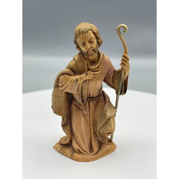 1983 Fontanini Nativity Set Joseph Kneeling Depose Italy Figure Figurine - Picture 1 of 9